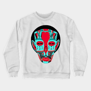 Turqred African Mask No 3 Crewneck Sweatshirt